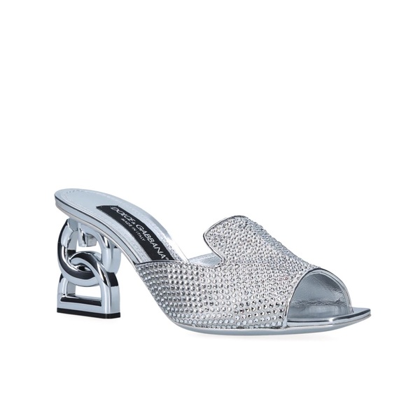 Dolce & Gabbana DG-Heel Gemstone-Embellished Mules Size 40 NEW + Box + Dust Bag - Picture 6 of 10